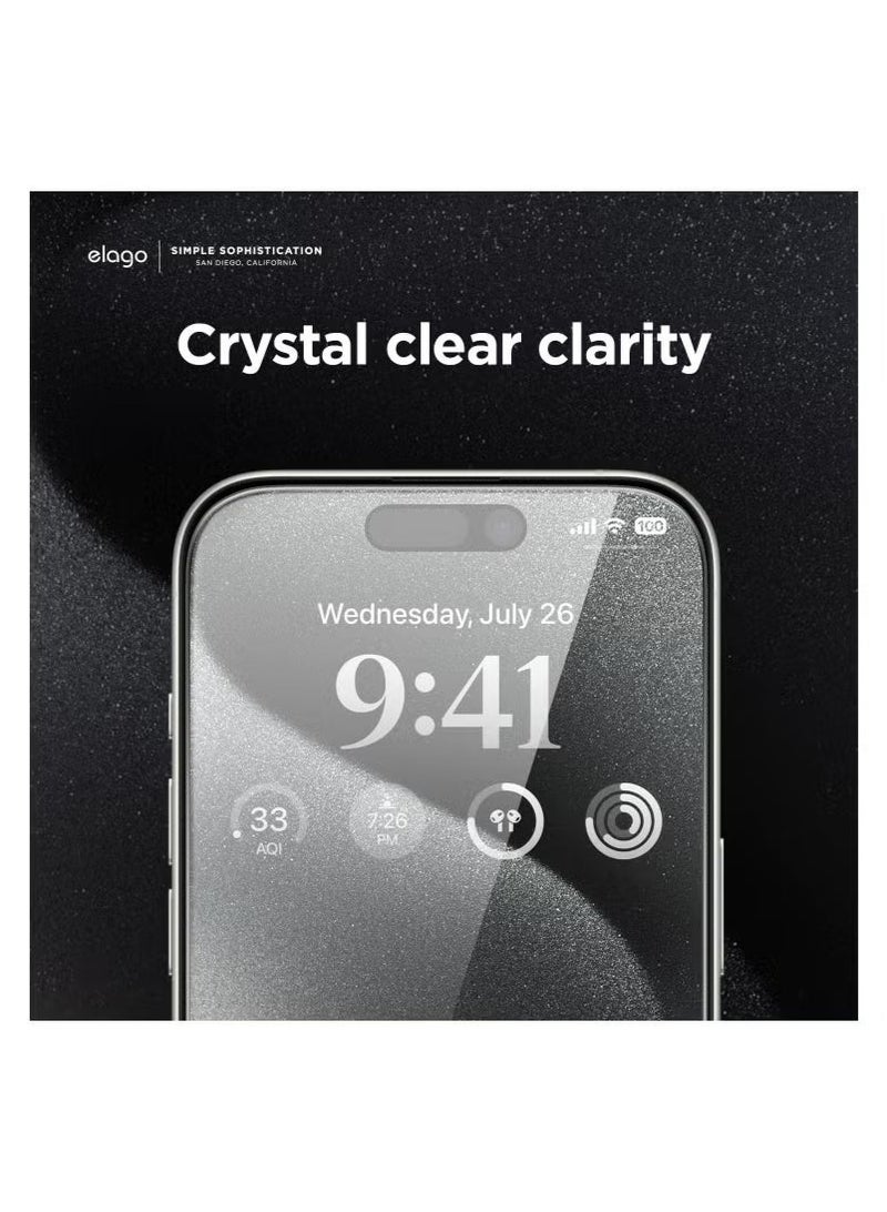 Privacy Tempered Glass Screen Protector for iPhone 15 Pro – 28° Anti-Spy, 9H Hardness, HD Clear, Bubble-Free (1 Pack) - Image 3